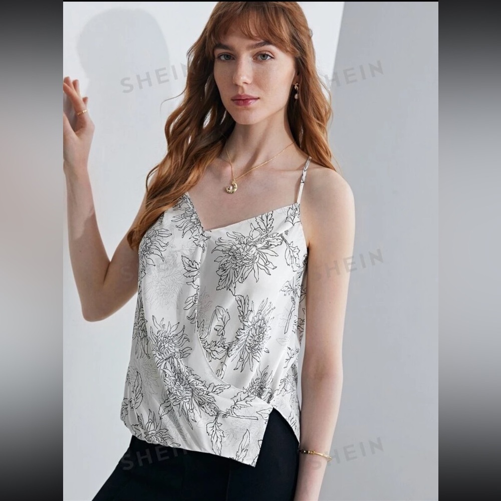 **NWT** Silk Blend Blouse - Picture 3 of 10